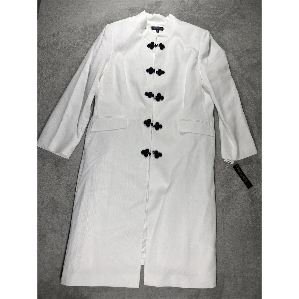 John Meyer Collection Collarless‎ Coat Cream Women's Size 18 New